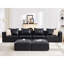 6-Piece 152.76” Leather Upholstered Sectional Sofa-305808823