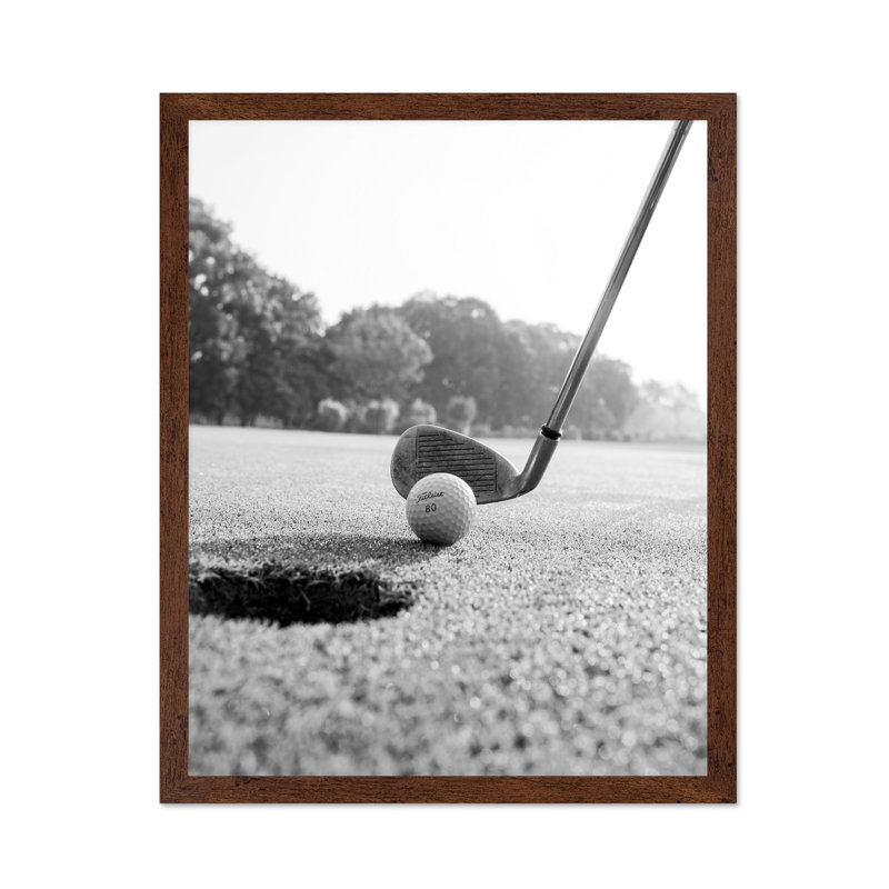 Club de golf, Poster, 24"H x 32"W, Brown Framed