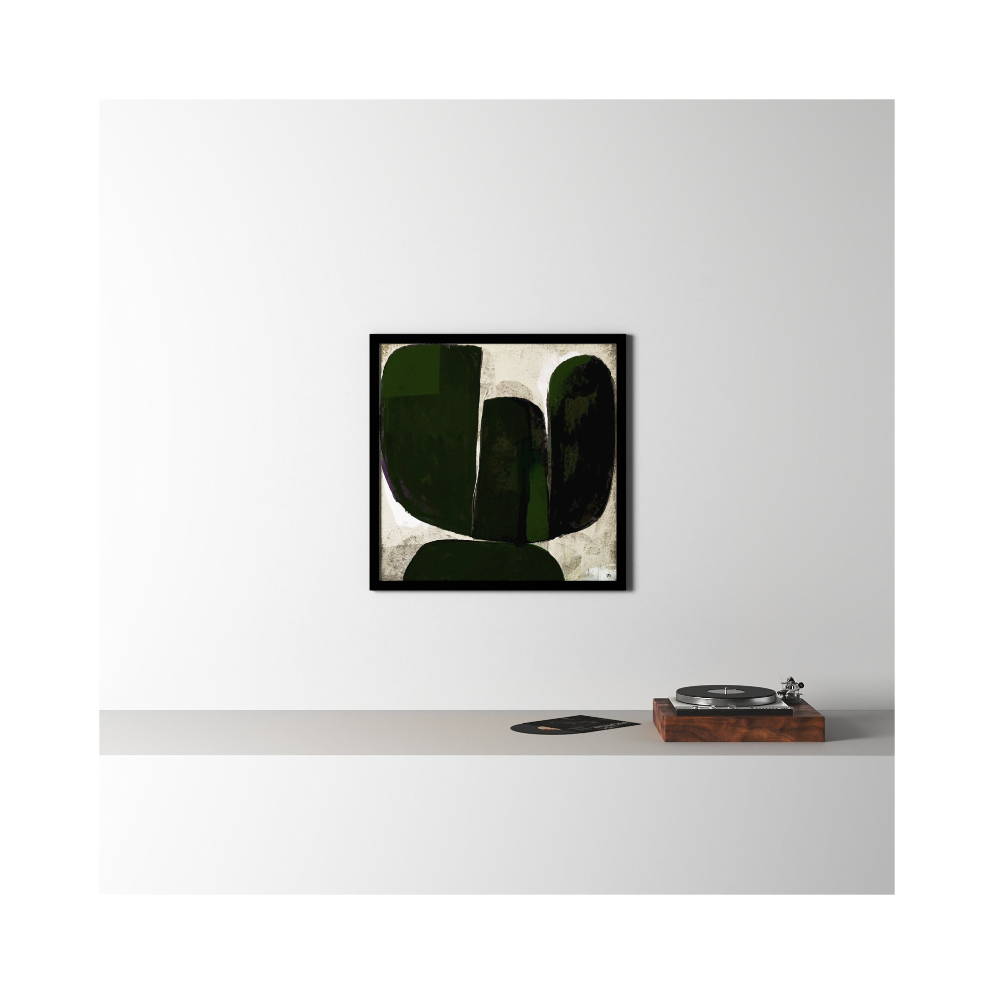 Succulent #6 by StudioM, 44" H x 44" W x 1.25" D, Black