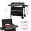 Royal Gourmet 30-Inch 4-Burner Gas Griddle with Hood, Tabletop Gas Griddle with Removable Standing Cart, Black