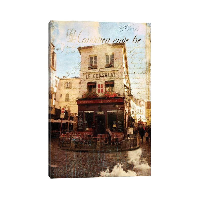 Paris Bistro III by Sandy Lloyd - Wrapped Canvas Print