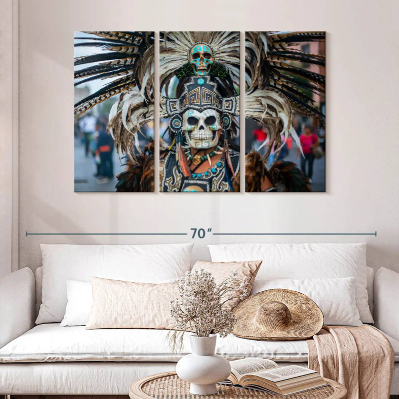 Kerner Pre-Hispanic Mask, 32" H x 50" W