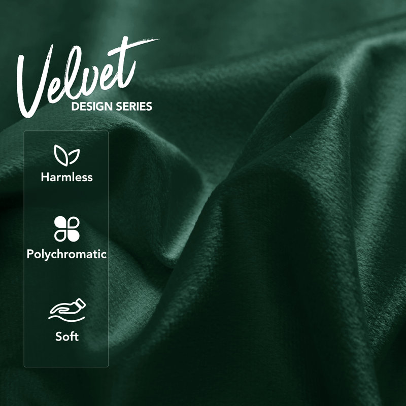 Emerald Green Velvet 20" x 20" Pillow Covers Set