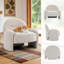 Fauteuil d'appoint rembourré, design moderne, tissu tweed chenille-26513953