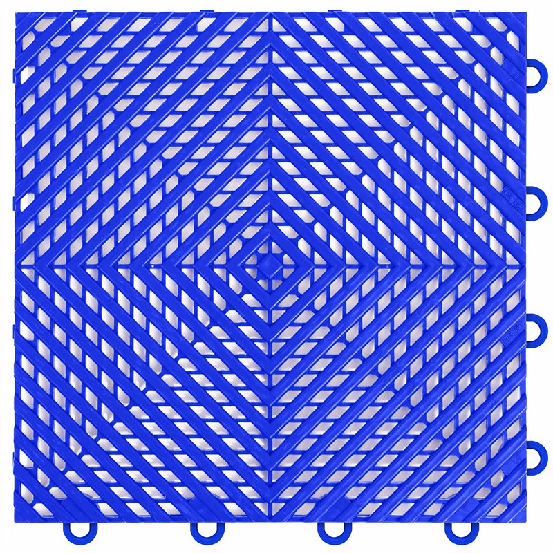 Carreaux de plancher de garage ventilés Nitro 12 po x 12 po x 3/8 po (GR graphite), Bleu