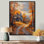 Jaune, gris, automne, rustique, retraite, grange, grange, art mural, salon