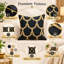 Housse de coussin noire Golden Connection 22x22