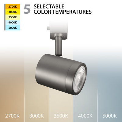 Charge 8010 Led 5-Color Temperature Selectable 3 Light Track Kit, Brushed Nickel