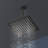 1-Spray Patterns With 2.5 GPM 9.84 In. Ceiling Mount Fixed Shower Head With Shower Arm In Matte Black