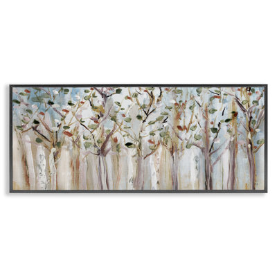 Bare Branch Trees Birch Forest Fall Twigs Abstract Painting Oversized Stretched Canvas Wall Art By Susan Jill