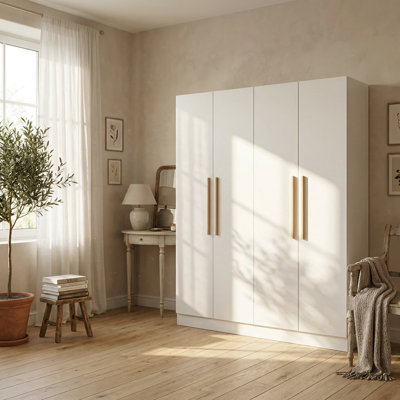 Bernistine 4-Door Manufactured Wood Armoire