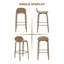 Tabouret de comptoir 27,16 po-123652082