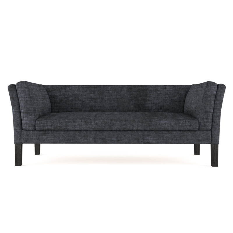 Canapé Charlton, Velours graphite, Ébène, H 31 po x l 72 po x P 33 po