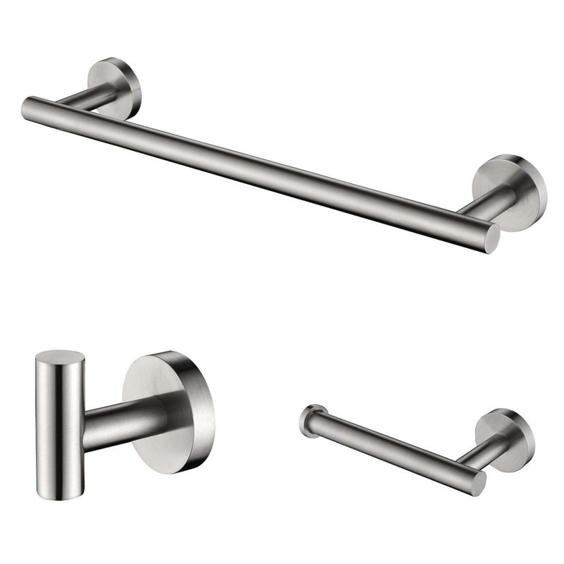 3 - Piece Bathroom Hardware Set, Brushed Nickel