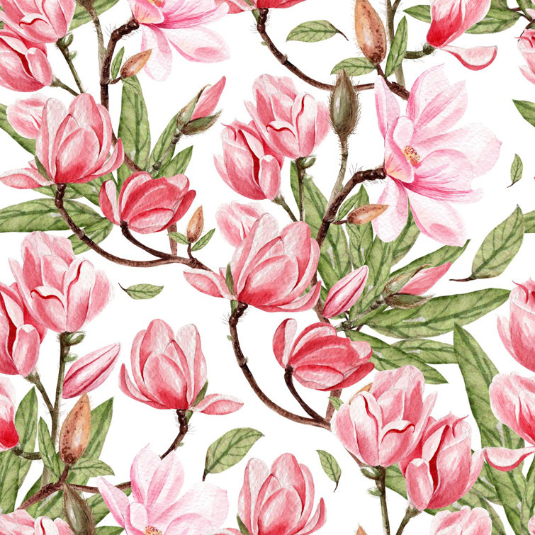 Red Barrel Studio® Keiandre Peel & Stick Floral Wallpaper - Wayfair Canada