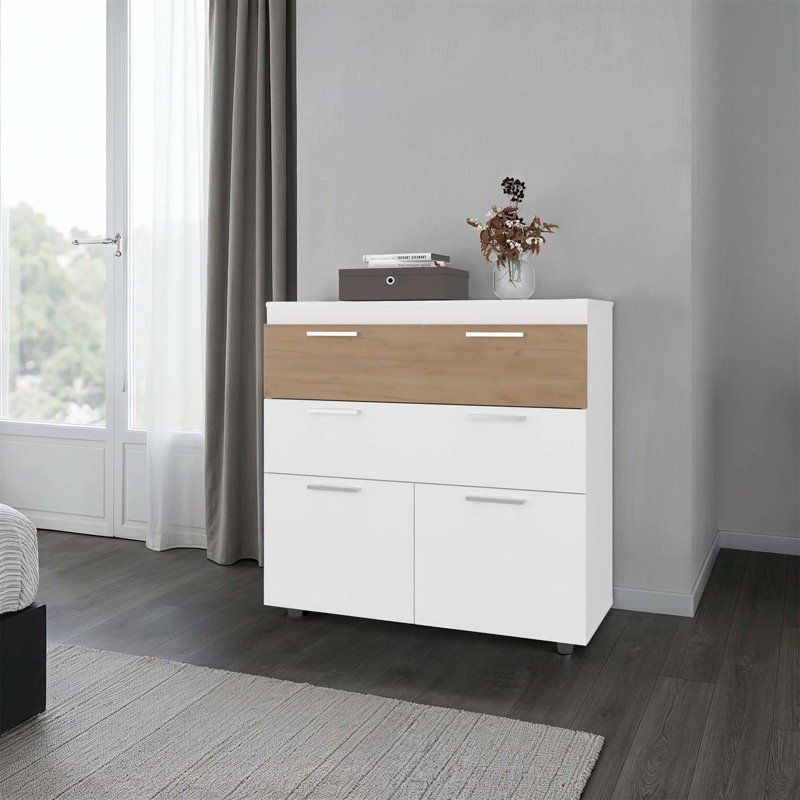 Armoire de rangement moderne avec tiroirs, compartiments dissimulés pour une vie organisée et un vestibule élégant