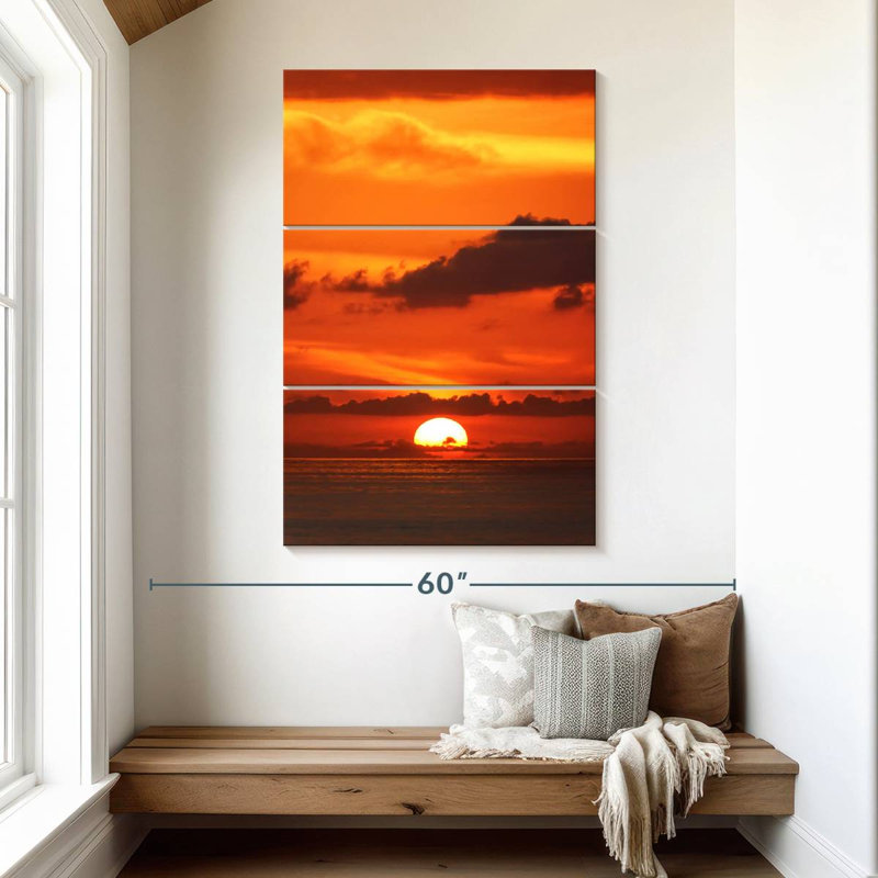 Gillard Ocean Orange Sunset, 50" H x 32" W
