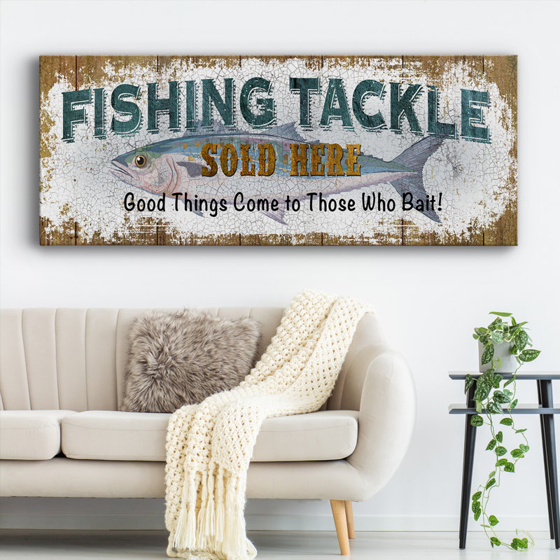 Articles de pêche sur toile tendue, H 8 po x l 20 po x P 1,5 po