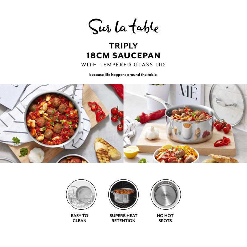 Stainless Steel Saucepan, 18cm