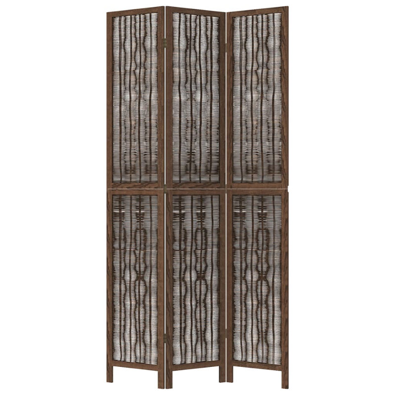 Alexzavier Solid Wood Accent Room Divider, Dark Brown, 220cm H x 110cm W