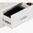 Modern High Gloss TV Stand – Slatted Drawer Fronts, Stainless Steel Legs & Handles-686016014