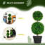 Plante artificielle pour le bureau - 2 arbres en plastique 23,5 po Earthy Charm Decor