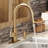 Forious® Ultra Pull Down Single Handle Kitchen Faucet with Soap Dispenser-94890971