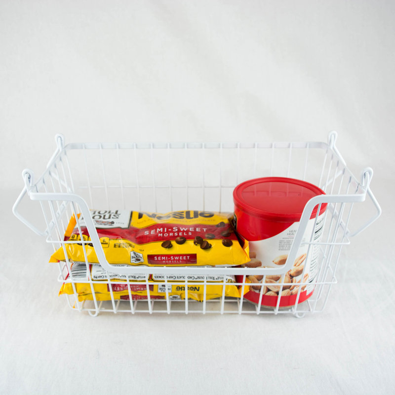Rebrilliant Ohagan Decorative Basket, White, 6.7" H x 6.3" W x 12.6" D