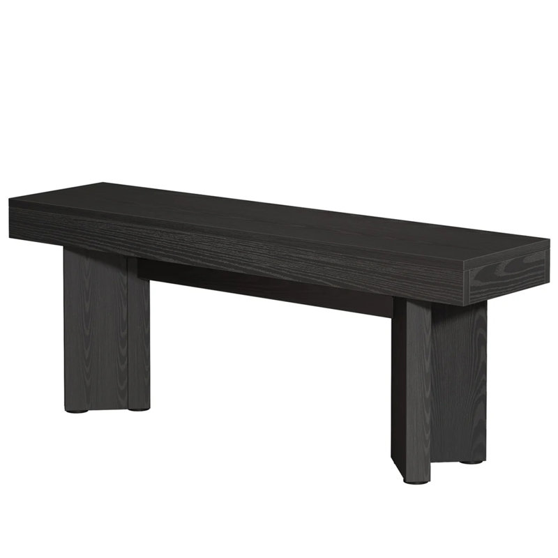 Triangular Foot Design Kitchen Table Bench(Only Includs Bench), Black