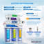 Système de filtration Max Water 50 GPD 10-Stage RO (Osmose Inverse) - Réservoir et robinet - pH + Alcaline (5-en-1)