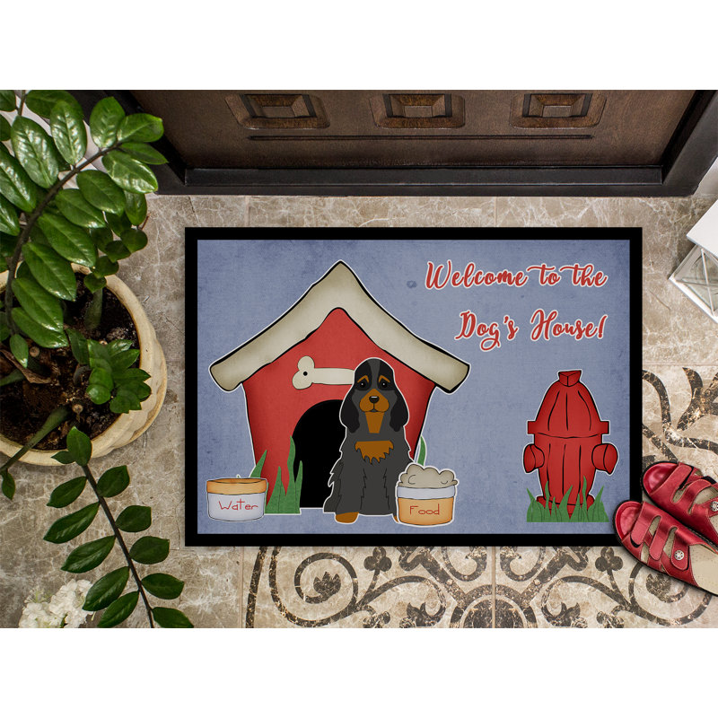 Tapis d'extérieur Christann Dog House, Rectangle 1 pi 6 po x 2 pi 3 po