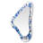 Floral Mosaic Tiles Azure Blue - Abstract Tile Modern Wall Mirror In Asymmetrical Shapes