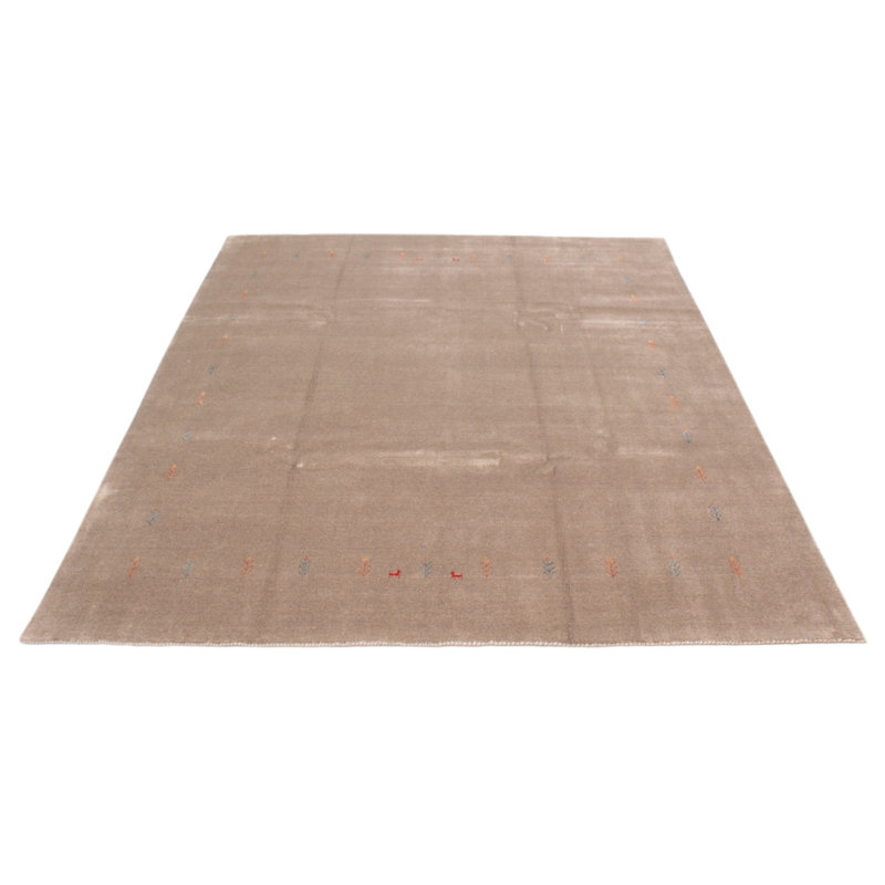 Tapis unique en laine taupe 9 pi 1 po x 11 pi 5 po Kashkuli Gabbeh