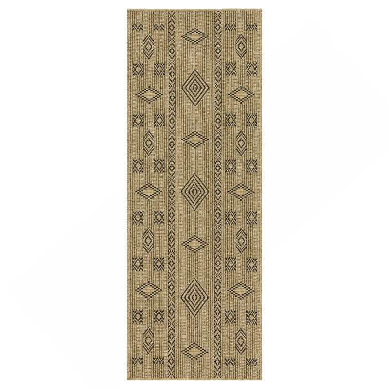 Pavillon de jardin noir 2 pi 7 po X 7 pi 3 po Tapis intérieur / extérieur, Tapis de couloir 2 pi 7 po x 7 pi 3 po
