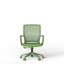 Chaise de bureau monobloc en maille verte avec dossier respirant et hauteur réglable