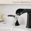 Mélangeur de salle de bain 8 pouces - Noir avec valve à cartouche et côté évier de remplissage en céramique