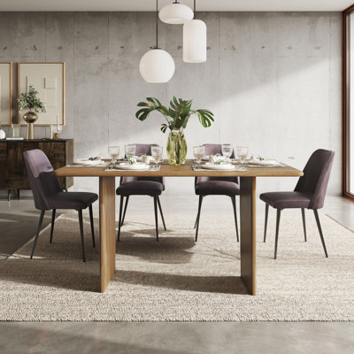 Edinburg 4-Person Mango Solid Wood Double Pedestal Dining Set