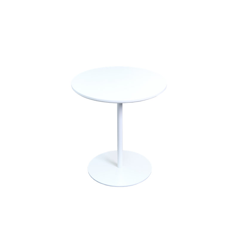 Ares Pedestal End Table in White