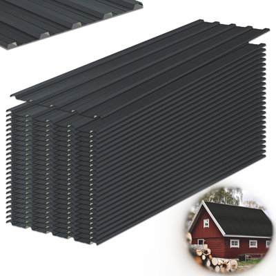 25 Pcs Roof Panels Galvanized Steel Hardware Metal Roofing Sheets Wall Panels Gazebo Top Cover