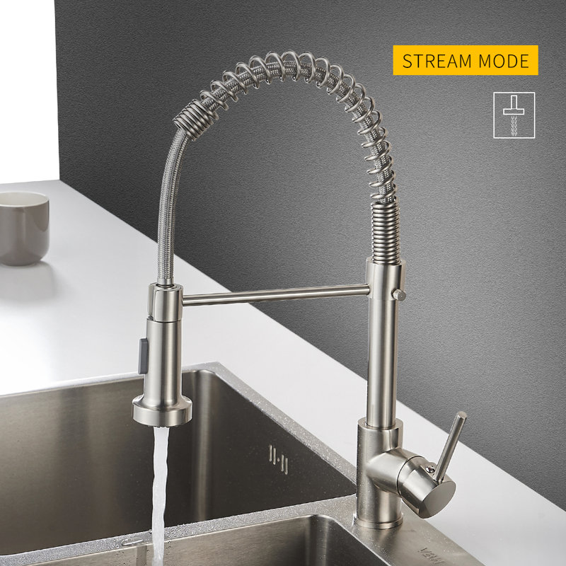 FLG Pull Down Kitchen Faucet, Brushed Nickel