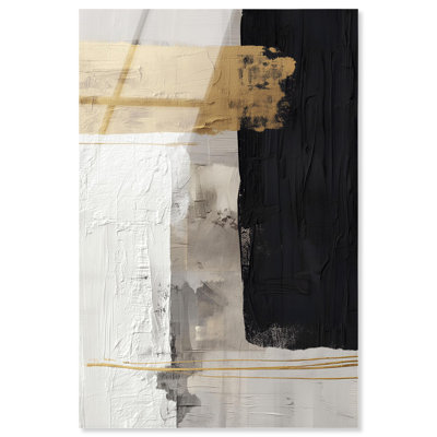 «Golden Textures II», reproduction d'art acrylique sur toile par Art Remedy, prête à être accrochée, 16 x 24