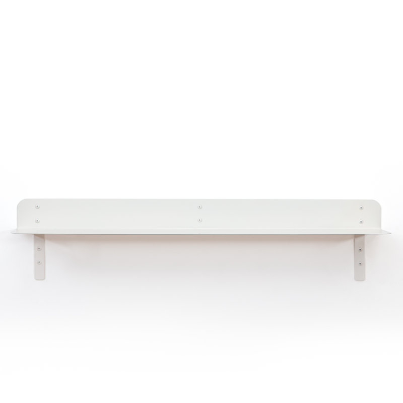 Tablette flottante en métal, H 3 po x l 36 po x P 8 po, Blanc