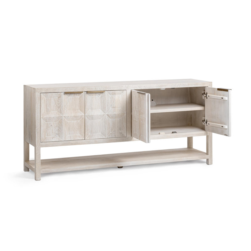 Costa Mango Wood Sideboard Cabinet, Cream
