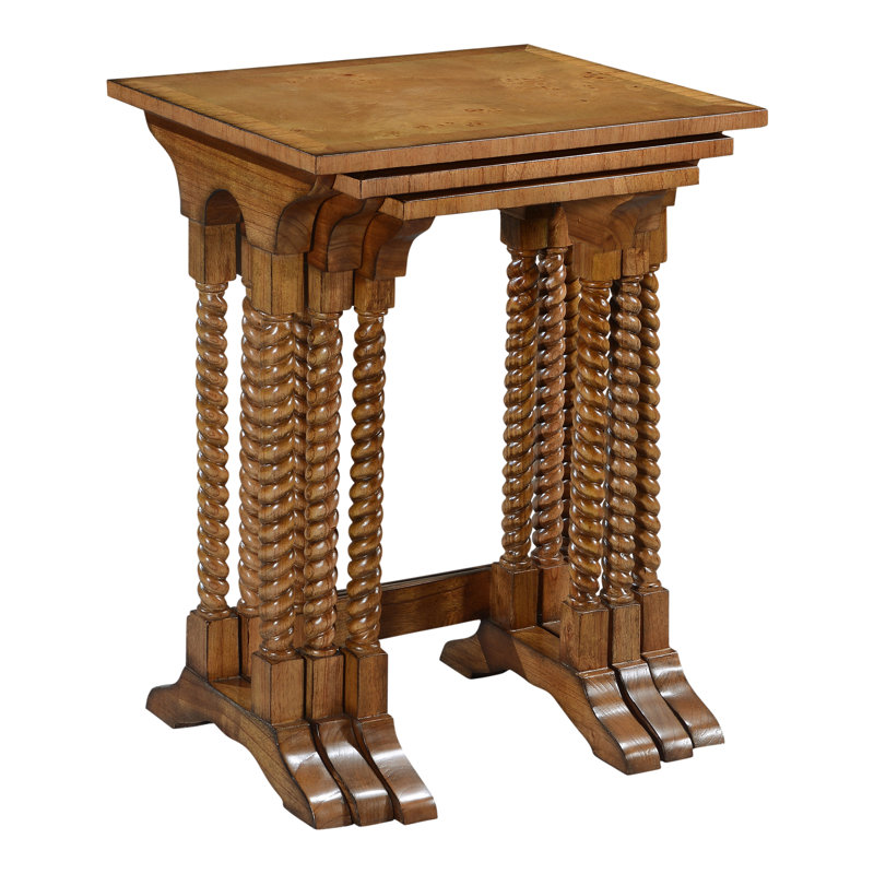 Henry Solid Wood Sled Nesting Tables