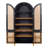 Rattan Kitchen Pantry Cabinet With Adjustable Shelves