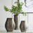 9.5x5.5x12" Aluminum Layered Chisel Oval Vase