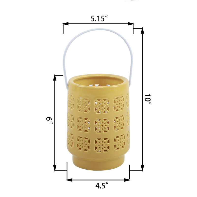 10'' H Ceramic Tabletop Lantern