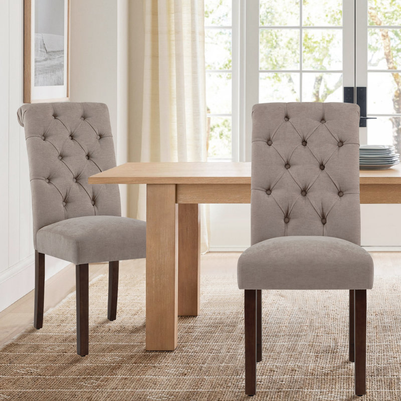 Chaises de salle à manger rembourrées Artemisia, Taupe