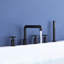 Robinet de baignoire romaine avec douche à main et robinets de baignoire à 3 poignées Robinet de baignoire en laiton massif à 5 trous avec valve-70991097