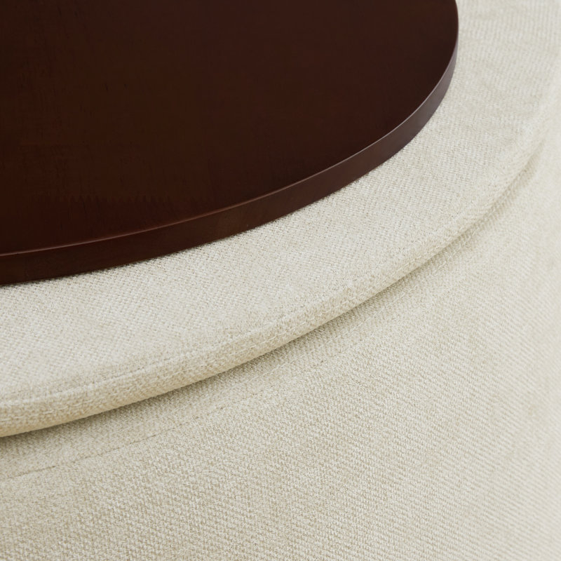 Repose-pieds avec rangement Armeda (ensemble de 2), Beige